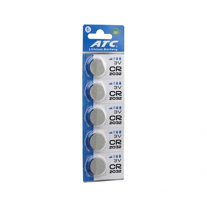 ATC LİTHİUM BATTERY CR-2032 PARA PİL LİTYUM 3V 5Lİ KART (5365)