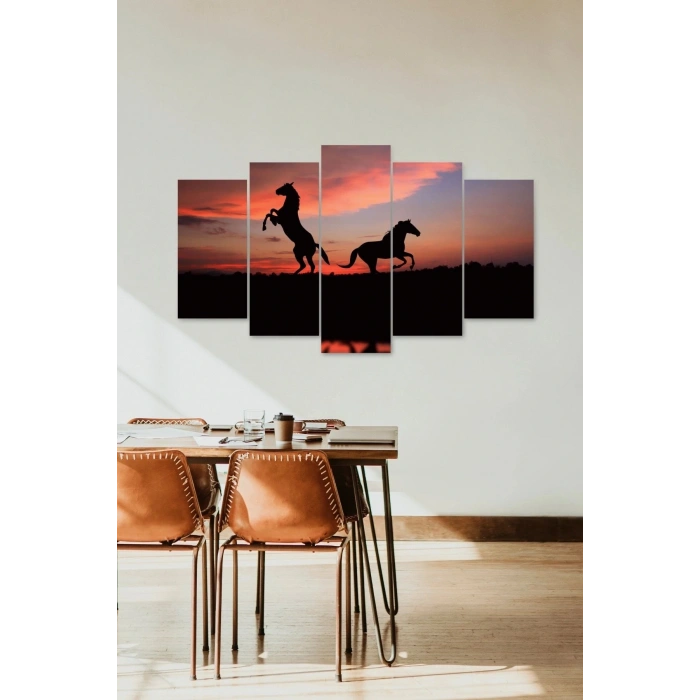 Atlar 5 Parçalı Mdf Tablo 60 x 100