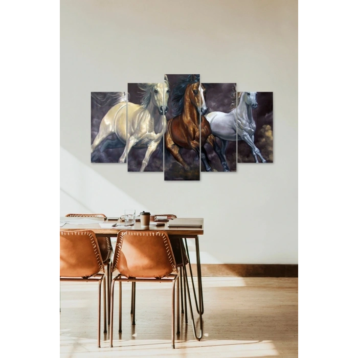 Atlar 5 Parçalı Mdf Tablo 60 x 100