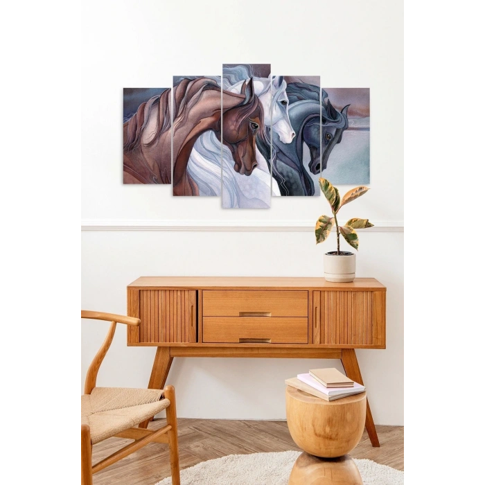 Atlar 5 Parçalı Mdf Tablo 60 x 100