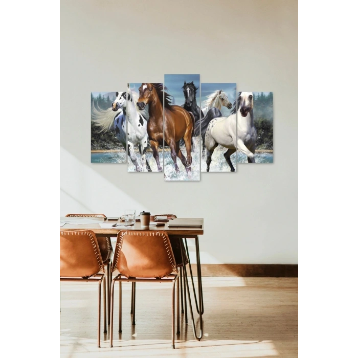 Atlar 5 Parçalı Mdf Tablo 60 x 100