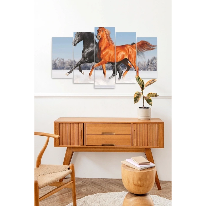 Atlar 5 Parçalı Mdf Tablo 60 x 100