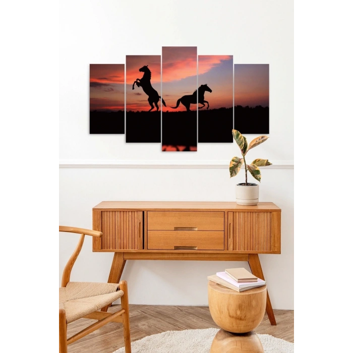 Atlar 5 Parçalı Mdf Tablo 60 x 100