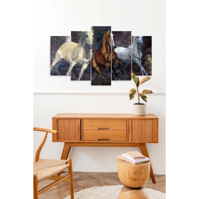 Atlar 5 Parçalı Mdf Tablo 60 x 100