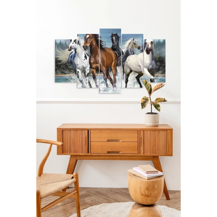 Atlar 5 Parçalı Mdf Tablo 60 x 100