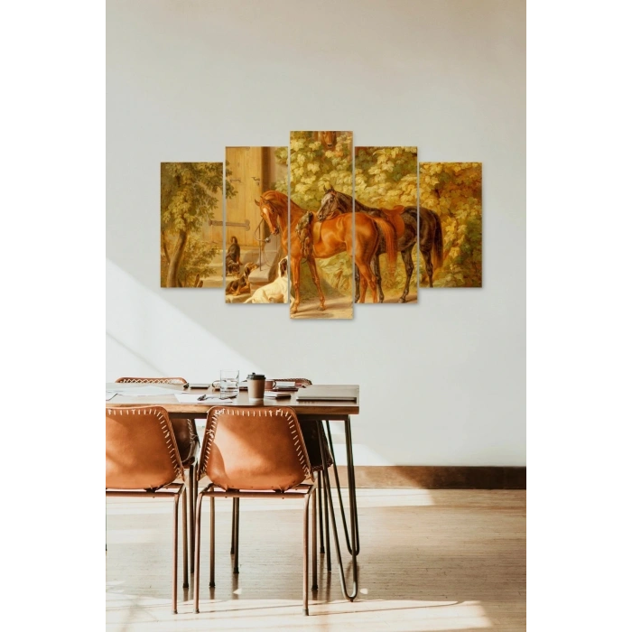 Atlar 5 Parçalı Mdf Tablo 60 x 100