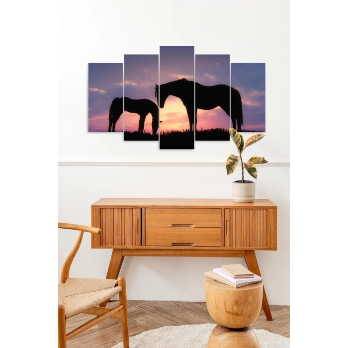 Atlar 5 Parçalı Mdf Tablo 60 x 100