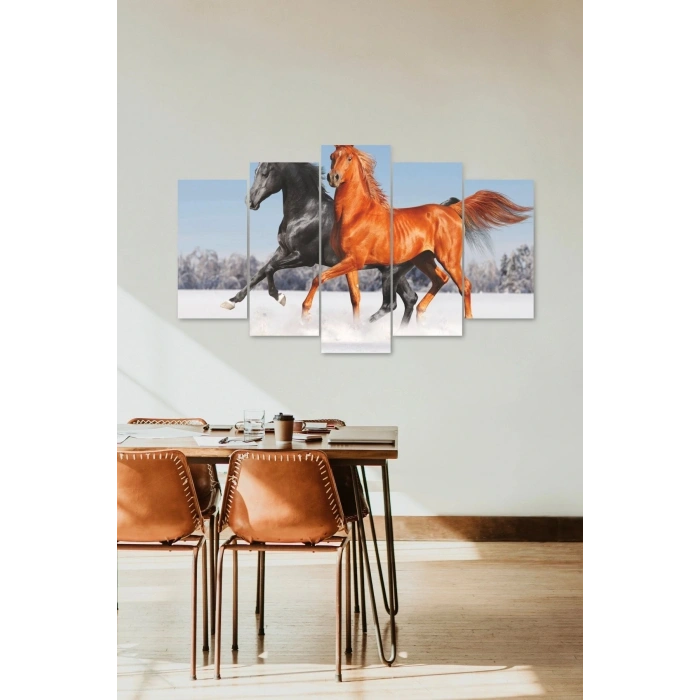 Atlar 5 Parçalı Mdf Tablo 60 x 100