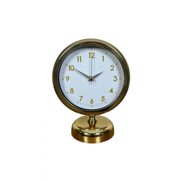 Aura Gold Modern 25 x 20 Cm Metal Masa Saati