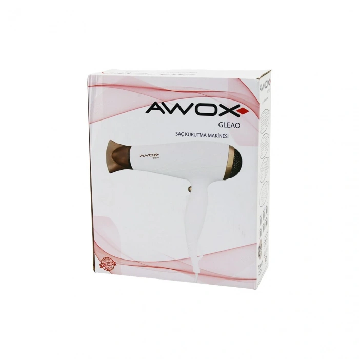 AWOX GLEAO  SİYAH  SAÇ KURUTMA - FÖN MAKİNESİ  SOĞUK ÜFLEME   2 KADEME FAN - 3 KADEME SICAKLIK   1700-2000W (5365)