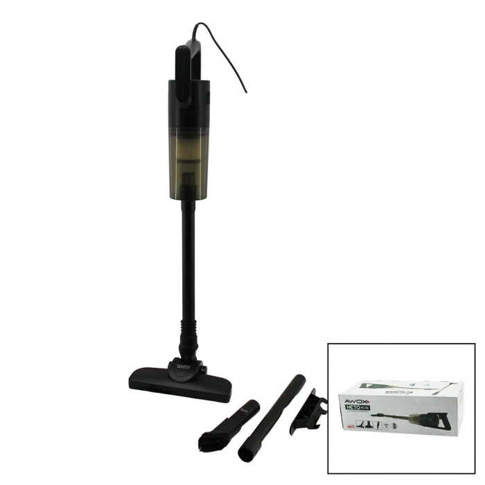 AWOX NETO VC-10 SİYAH METAL SAPLI DİK ELEKTRİKLİ SÜPÜRGE 500W 5MT KABLOSAP=75+35=110CMHEPA FİLTRE (5365)