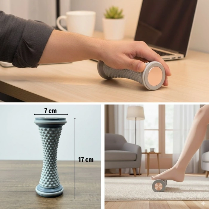 Ayak, El ve Bilekler İçin Yuvarlamalı Masaj Aleti – Manuel Refleksoloji ve Kas Rahatlatıcı Masaj Aparatı (5365)