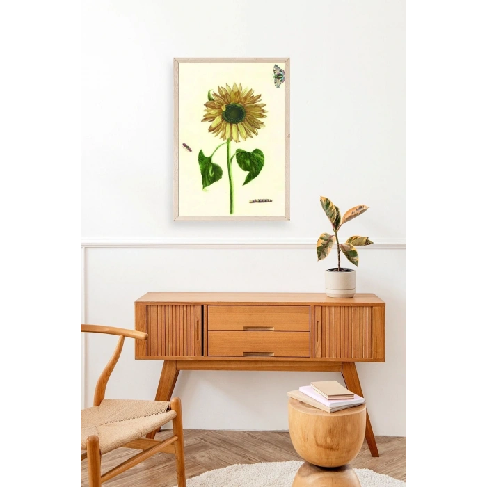 Ayçiçeği Ahşap Çerçeveli Tablo 50 x 70