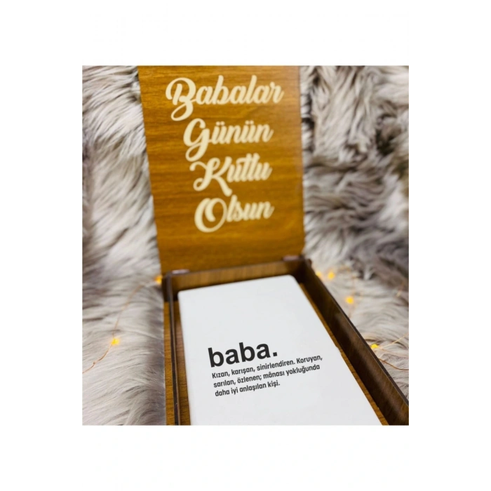 Babalar Günü Ahşap Kutulu Defter Kalem Seti