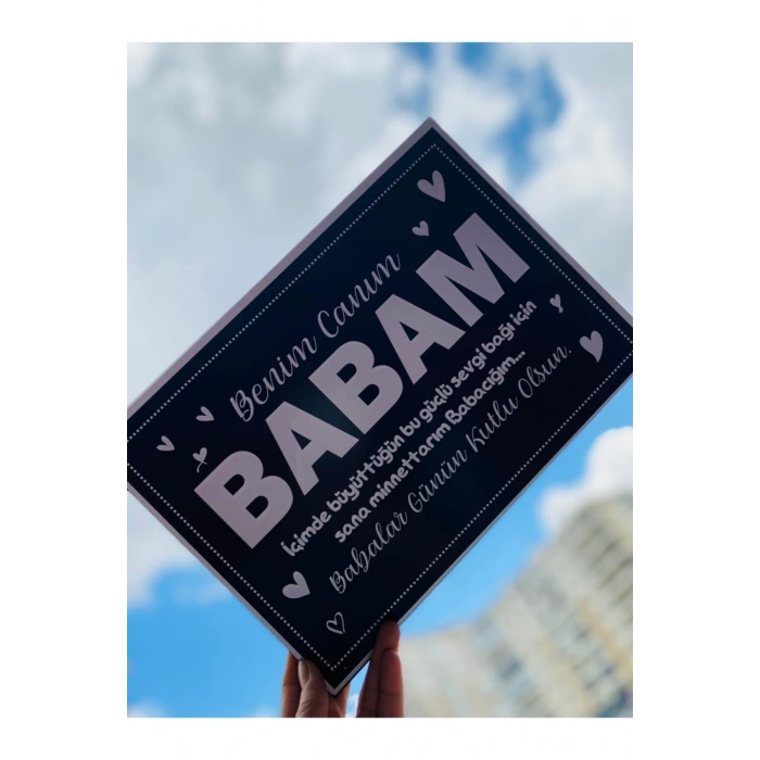 Babalar Günü Için Babam Yazılı Tablo 30 x 22