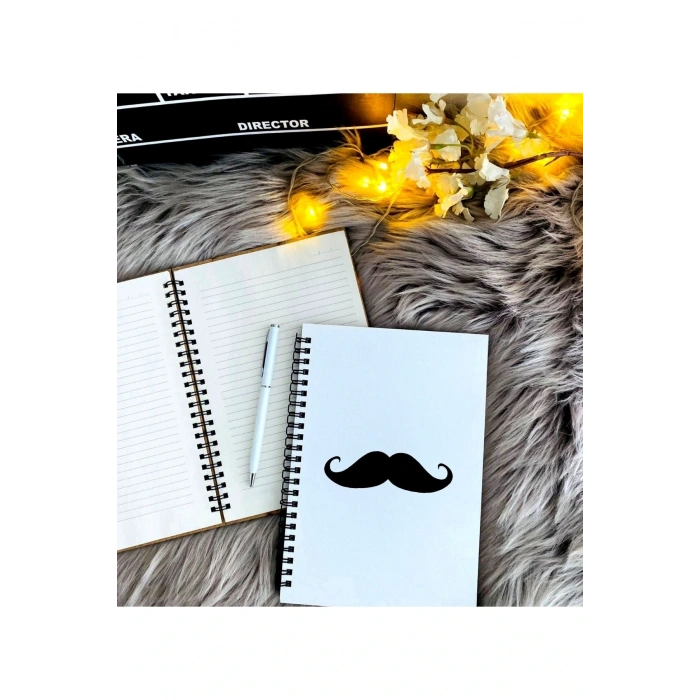 Babalar Günü Için Bıyık Model Defter Kalem Seti