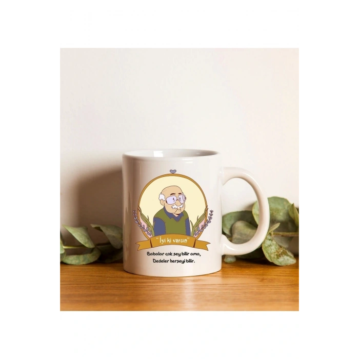 Babalar Günü İçin Dede Baskılı Kupa