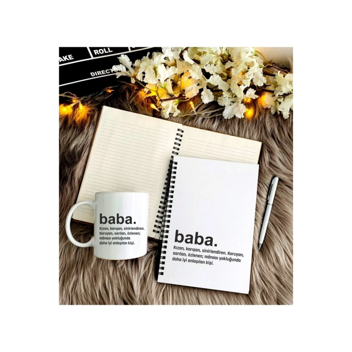 Babalar Günü Için Kalem Defter Kupa Seti