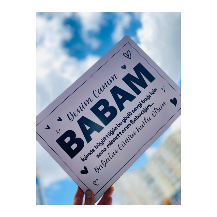 Babalar Gününe Babam Yazılı Tablo 30 x 22