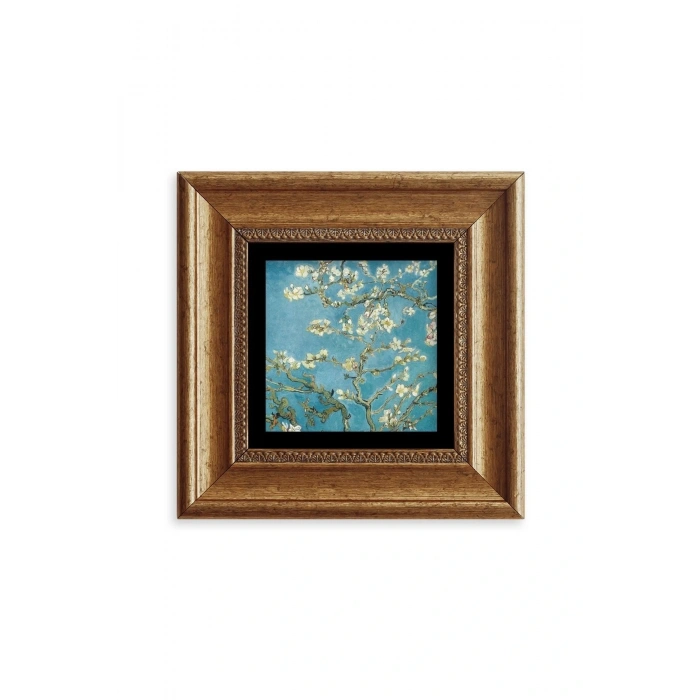 Bahar Çiçekleri Çerçeveli Taş Tablo 20 cm