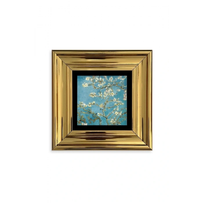 Bahar Çiçekleri Çerçeveli Taş Tablo 20 cm