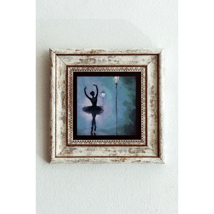 Balerin Kız Çerçeveli Taş Tablo , Çerçeveli Taş Duvar Dekoru-enkcrcvtbl-00114 20 cm