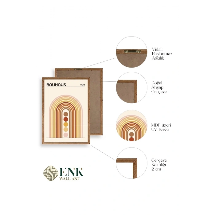 Bauhaus Ahşap Çerçeveli Tablo 30 x 42