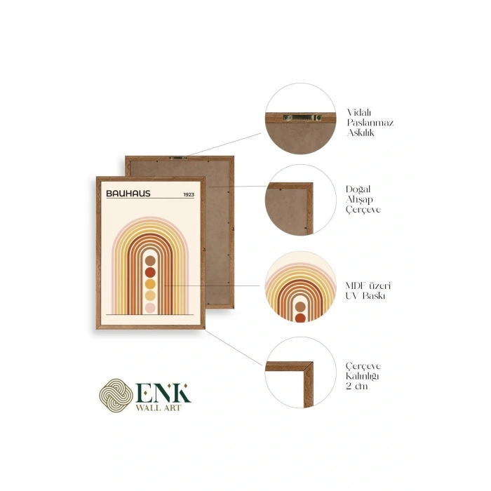 Bauhaus Ahşap Çerçeveli Tablo 50 x 70