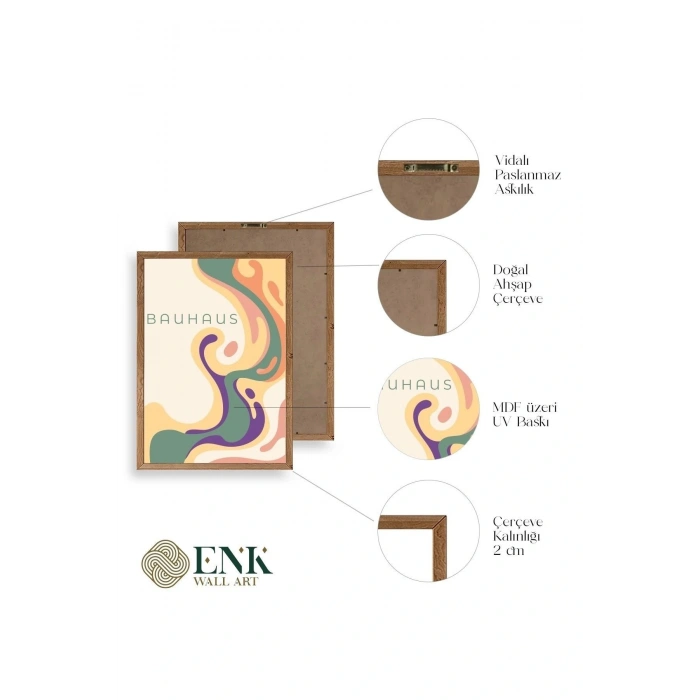 Bauhaus Ahşap Çerçeveli Tablo 50 x 70