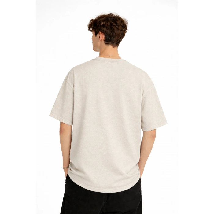 Bear2 - Oversize Tişört BEJ