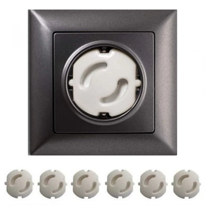 Bebek Çocuk Priz Koruma Kapağı (6 Adet) Çocuk Güvenliği, Priz Muhafazası, Priz Kapatıcı (5365)