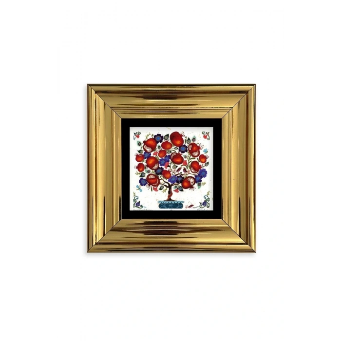 Bereket Ağacı Çerçeveli Taş Tablo 20 cm