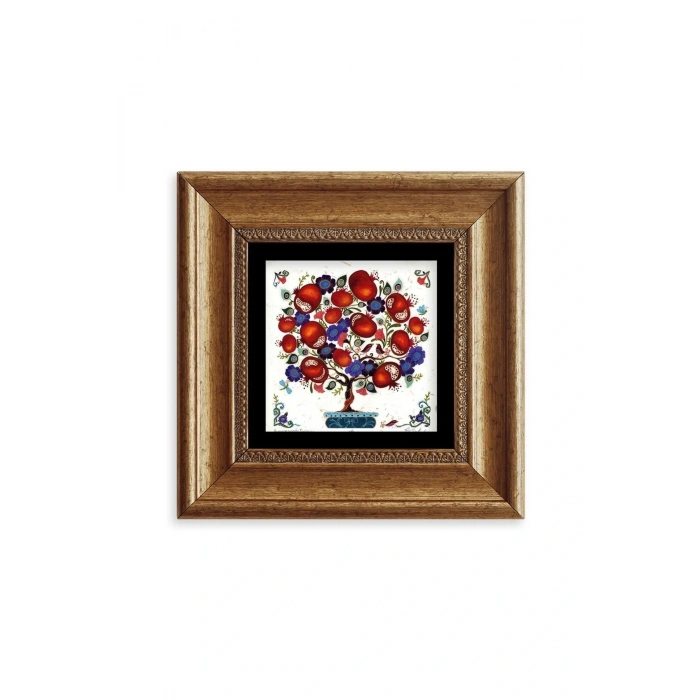 Bereket Ağacı Çerçeveli Taş Tablo 20 cm