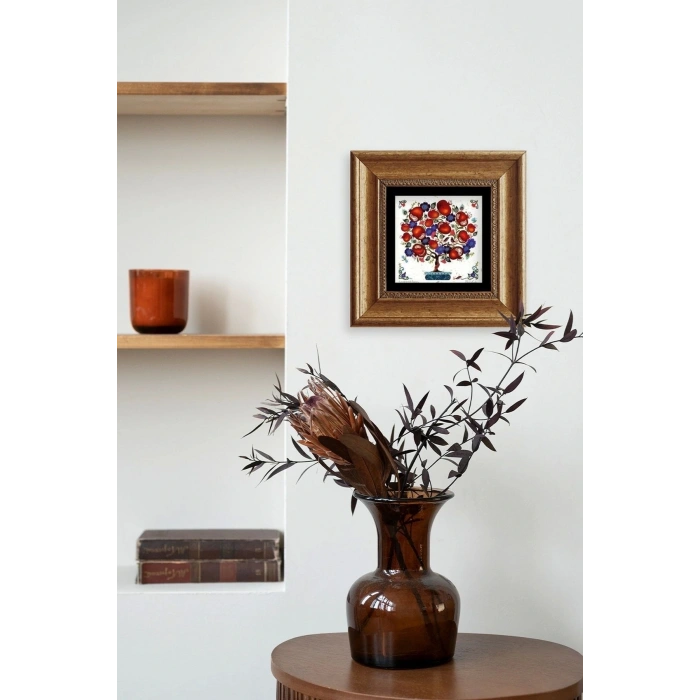 Bereket Ağacı Çerçeveli Taş Tablo 20 cm