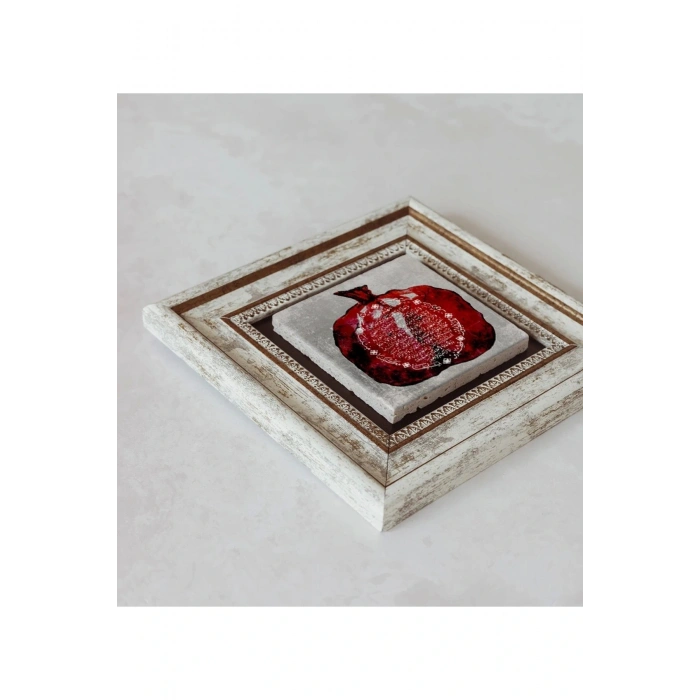 Bereket Duası Çerçeveli Taş Tablo , Çerçeveli Taş Duvar Dekoru 20 cm