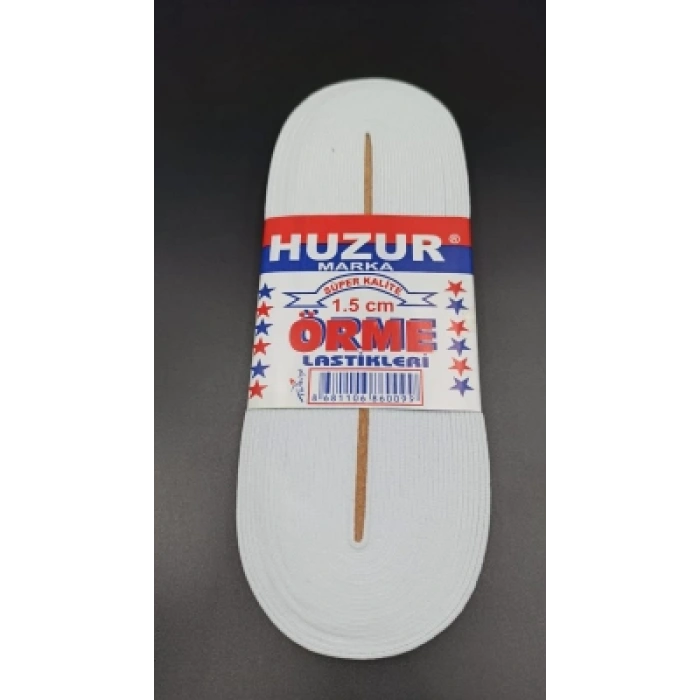 BEYAZ - 1.5CM PAÇA LASTİK YASSI GNİŞ 10MT. (5365)