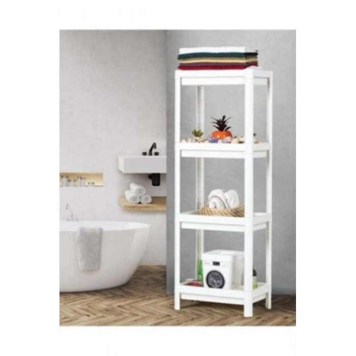 BEYAZ DİKDÖRTGEN RAF ÜNİTESİ PLASTİK (5365)