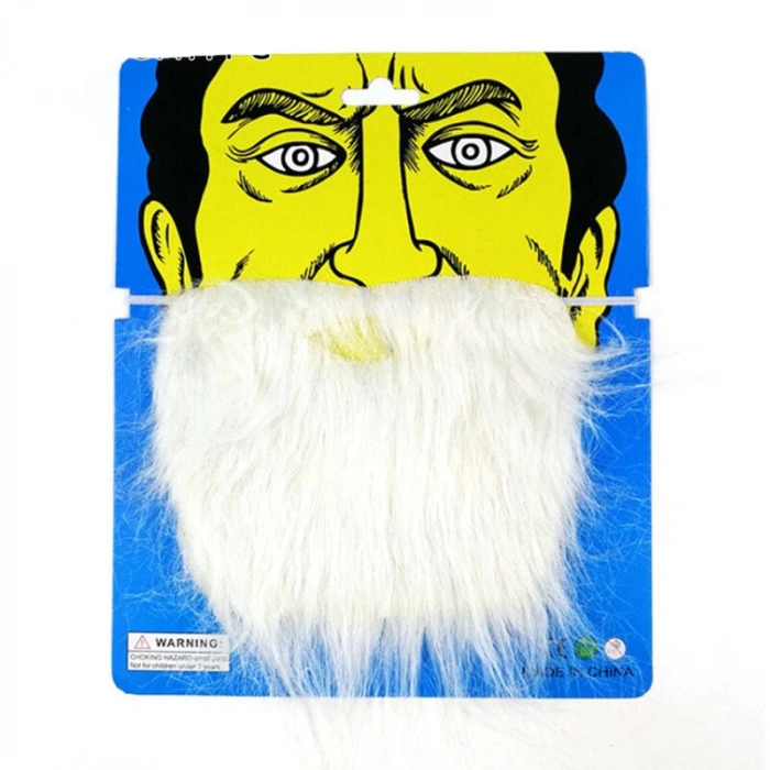 Beyaz Renk Takma Sakal Bıyık Takımı - İthal (5365)