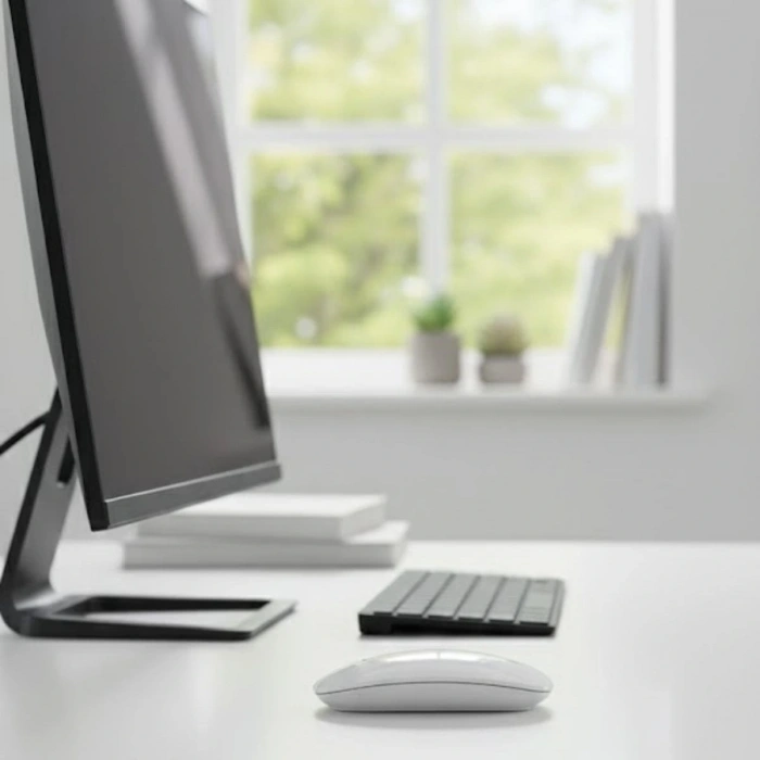 Beyaz Renkli Ergonomik Sessiz Kablosuz Mouse – USB Alıcılı, Ofis ve Oyun İçin Konforlu Bilgisayar Faresi MS6310 (5365)