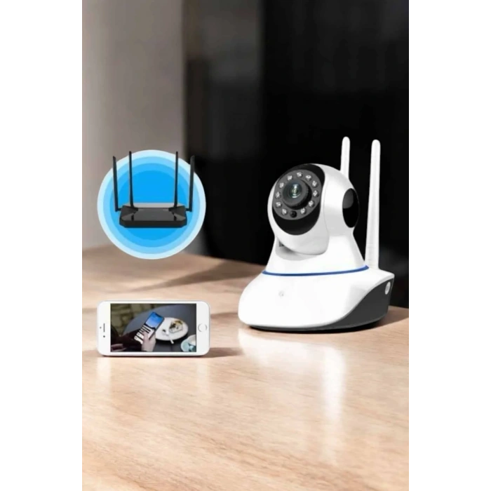 Beyaz Wifi Kamera 1080p Hd Çift Yönlü Ses 3.0mp