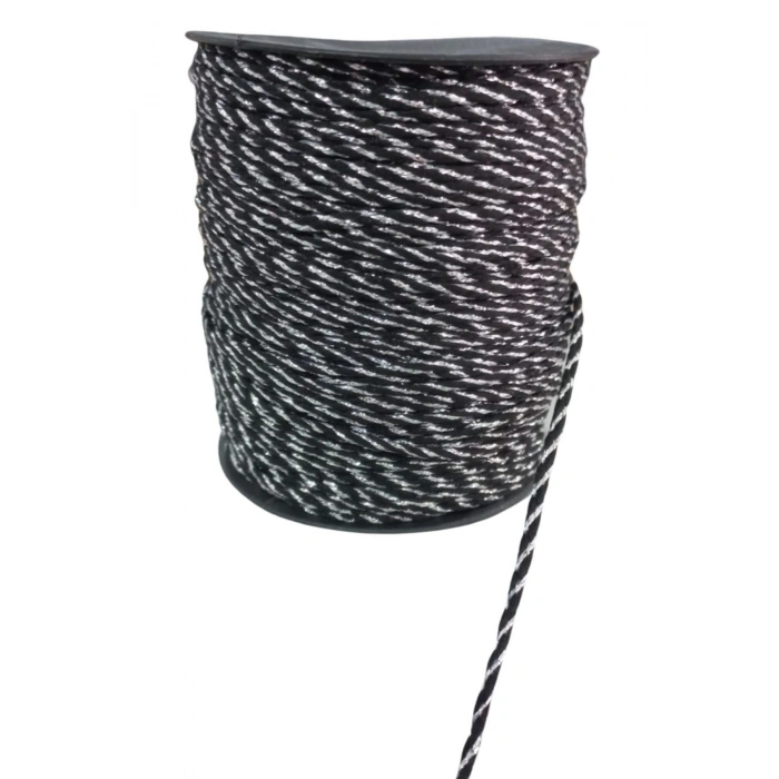 Bileklik İpi, Hediye Paketleme İpi, Şans, Bereket, Aşk, Şifa, Güç 10 Mm Pamuk  10 Metre Siyah