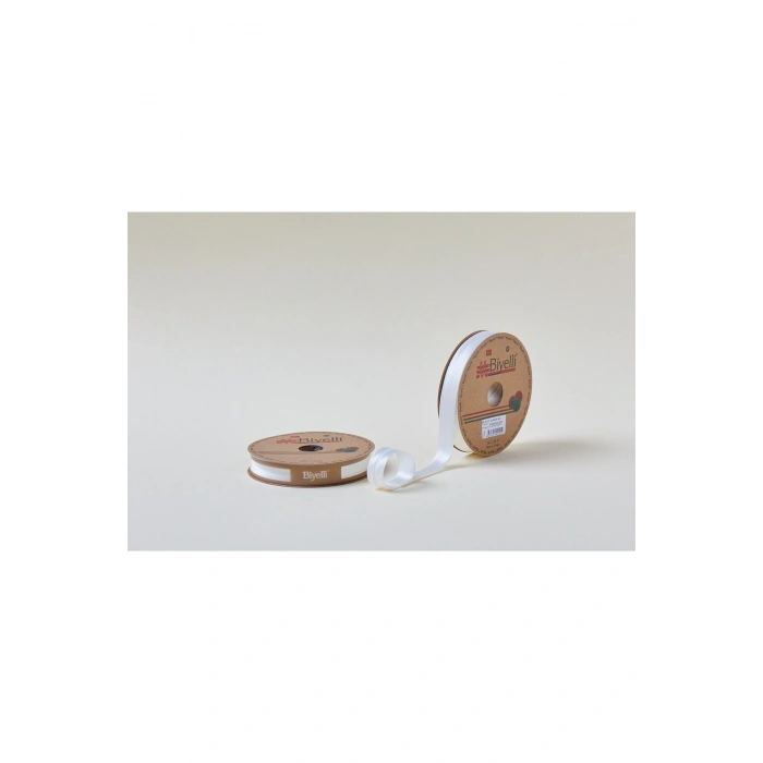 Biye Saten Katlı 002 Ekru 2 Cm 25 Metre %100 Polyester