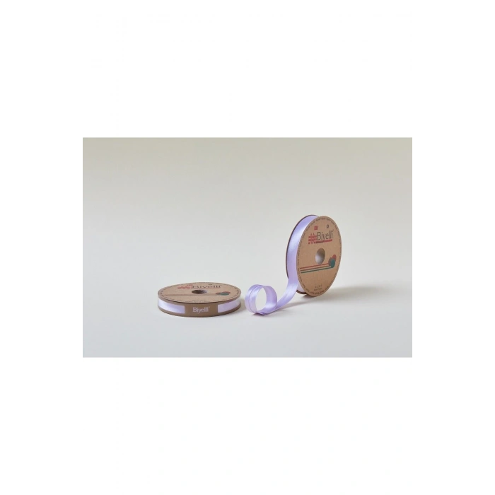 Biye Saten Katlı 009 Lila 2 cm 25 Metre %100 Polyester