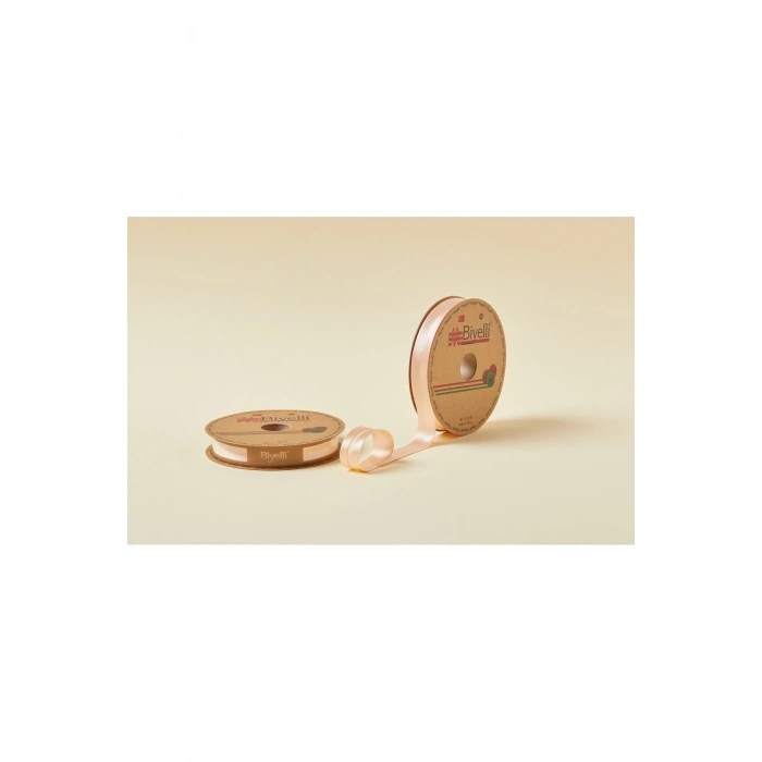 Biye Saten Katlı 013 Somon 2 Cm 25 Metre %100 Polyester