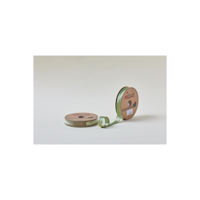 Biye Saten Katlı 017 Ceviz Yeşili 2 Cm 25 Metre %100 Polyester