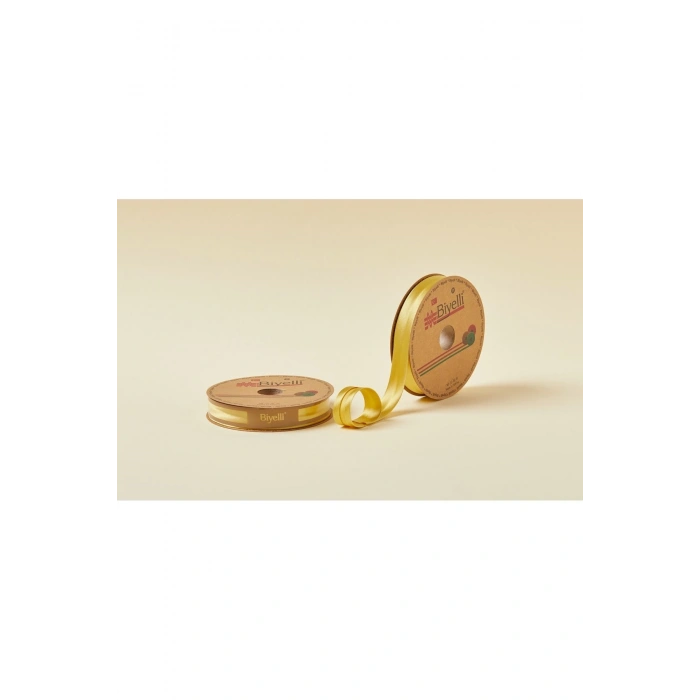 Biye Saten Katlı 037 Gold 2 Cm 25 Metre %100 Polyester