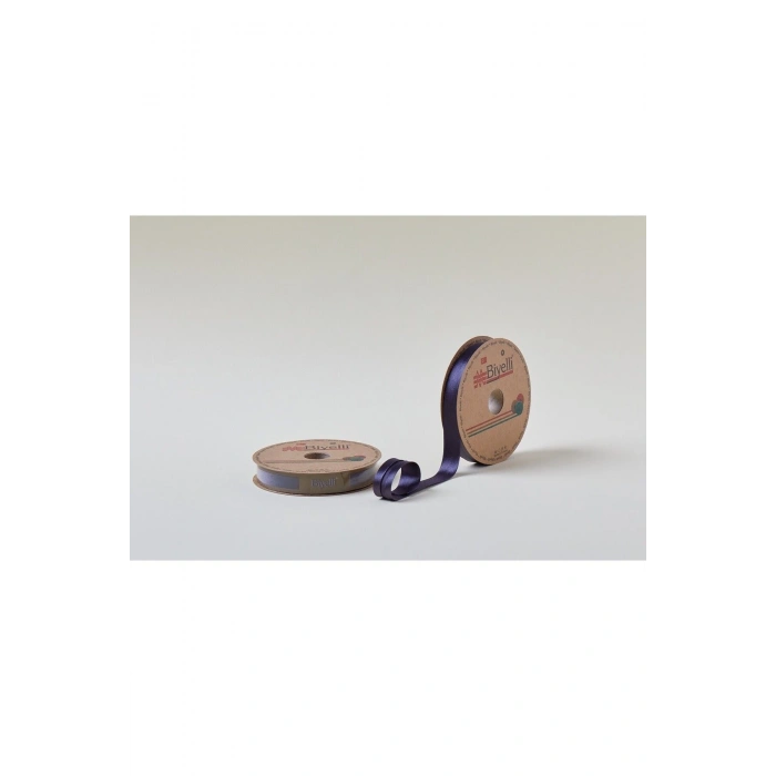 Biye Saten Katlı 071 Koyu Füme 2 Cm 25 Metre %100 Polyester