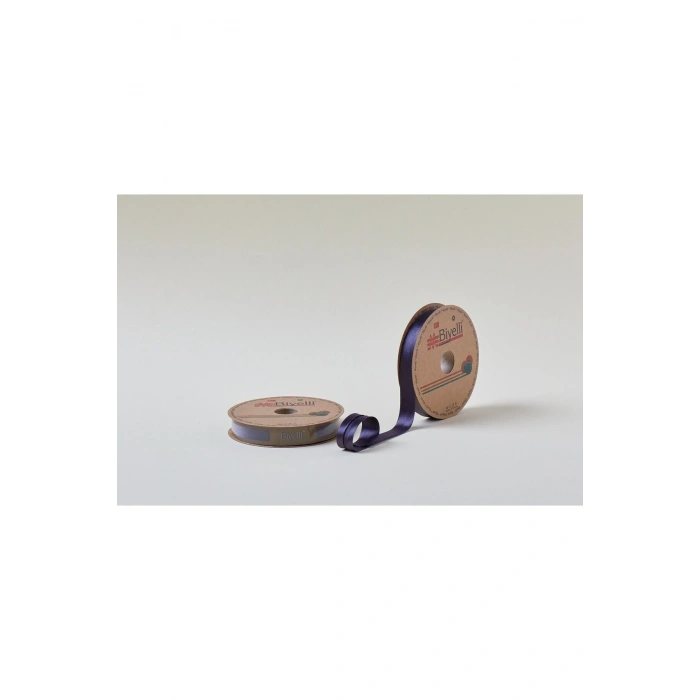 Biye Saten Katlı 071 Koyu Füme 2 cm 25 Metre %100 Polyester