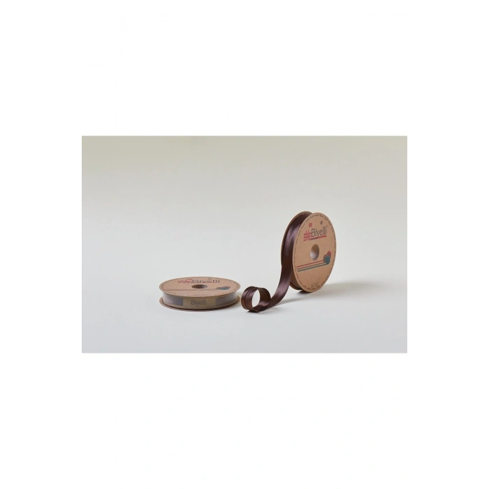 Biye Saten Katlı 084 Kahverengi 2 Cm 25 Metre %100 Polyester