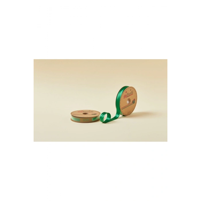 Biye Saten Katlı 093 Koyu Yeşil 2 cm 25 Metre %100 Polyester